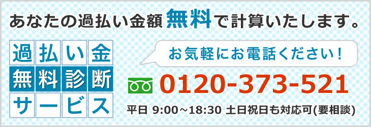 あなたの過払い金額無料で計算いたします。