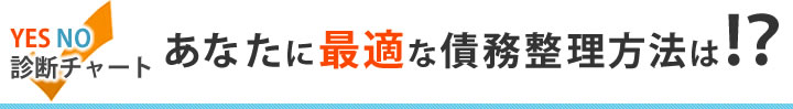 あなたに最適な債務整理方法は